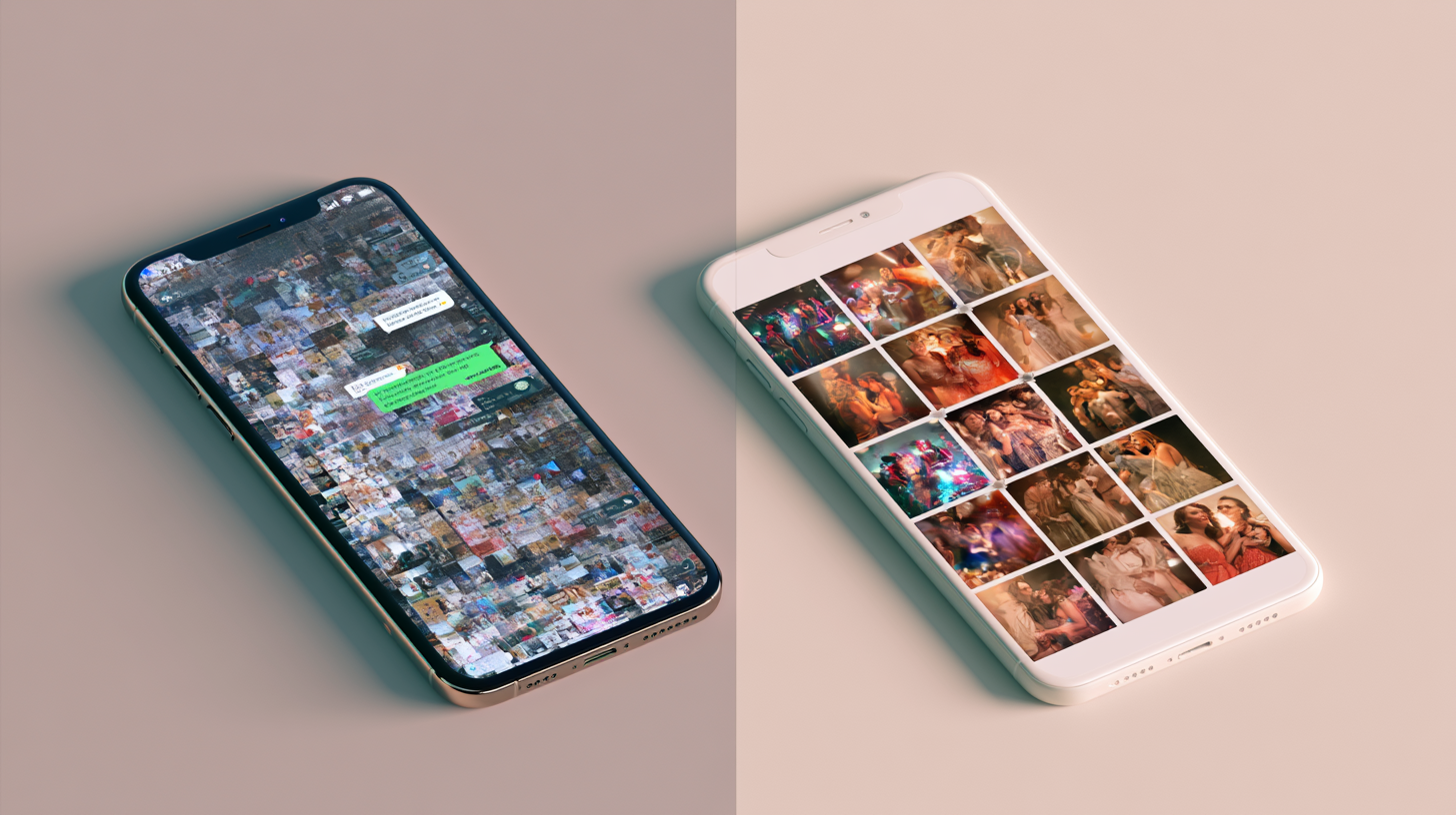 Como organizar as fotos dos convidados sem lotar o grupo de WhatsApp